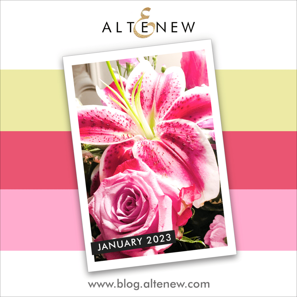 Altenew Challenge Card, Altenew Sweet Spring Stencil