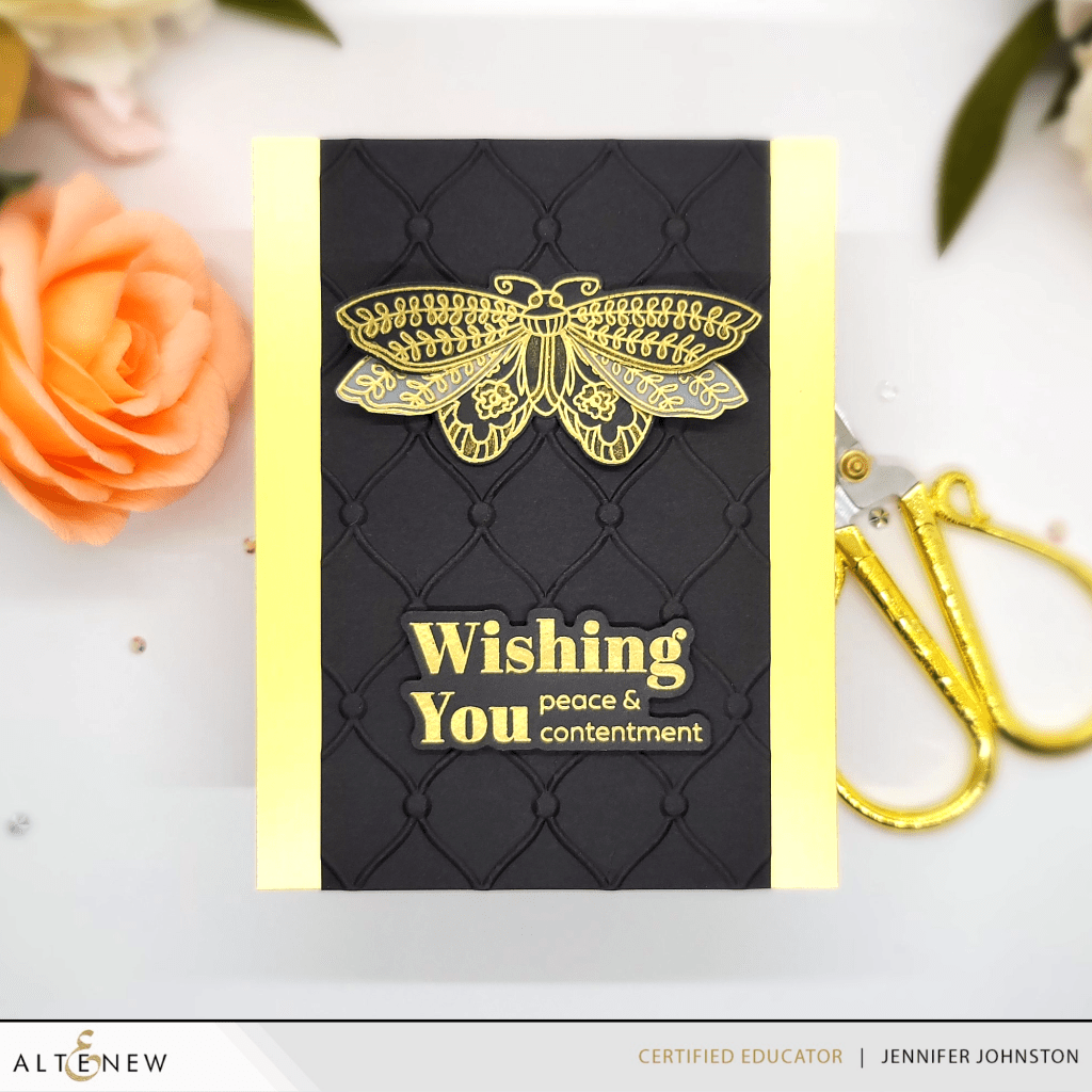 Midnight Moths Stamp and Die Set, Tufted Elegance 3D Embossing Folder