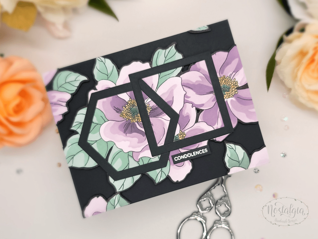 Billowing Peonies, Geo Frames Stamps and Dies