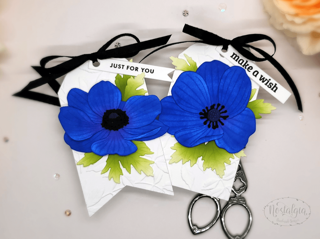 Terrific Tags Die Set, Craft-A-Flower: Anemone Blue Poppy