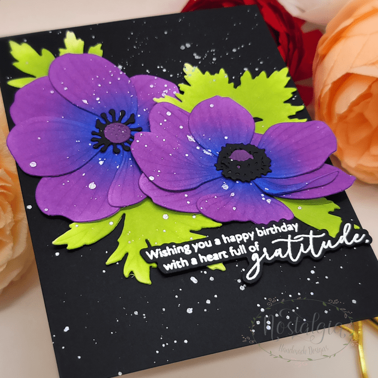 Craft-A-Flower: Anemone Blue Poppy,  Midnight Violet and Ride the Wave